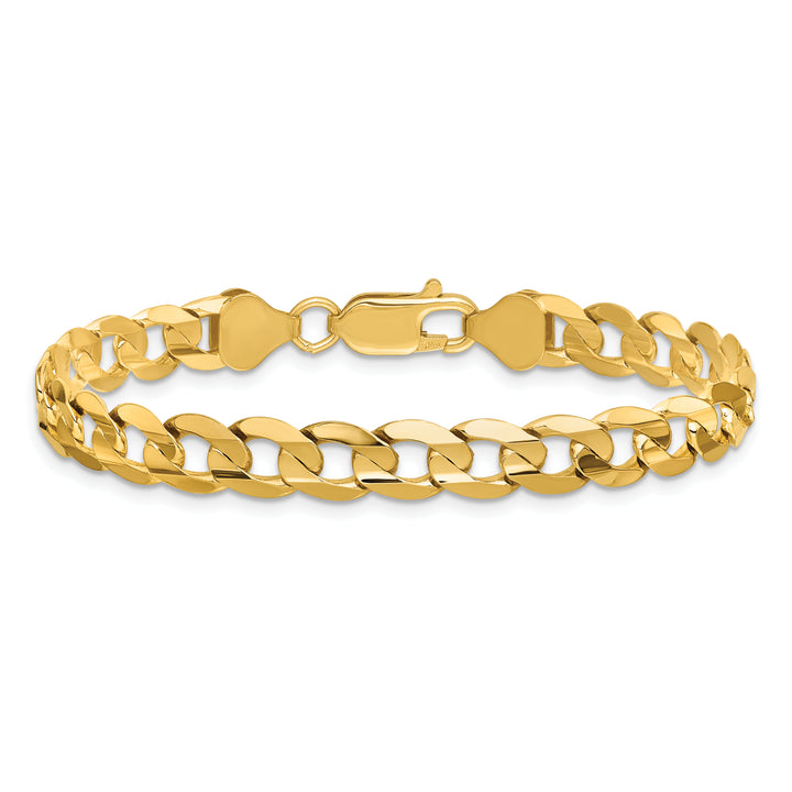14k 6.75mm Open Concave Curb Chain