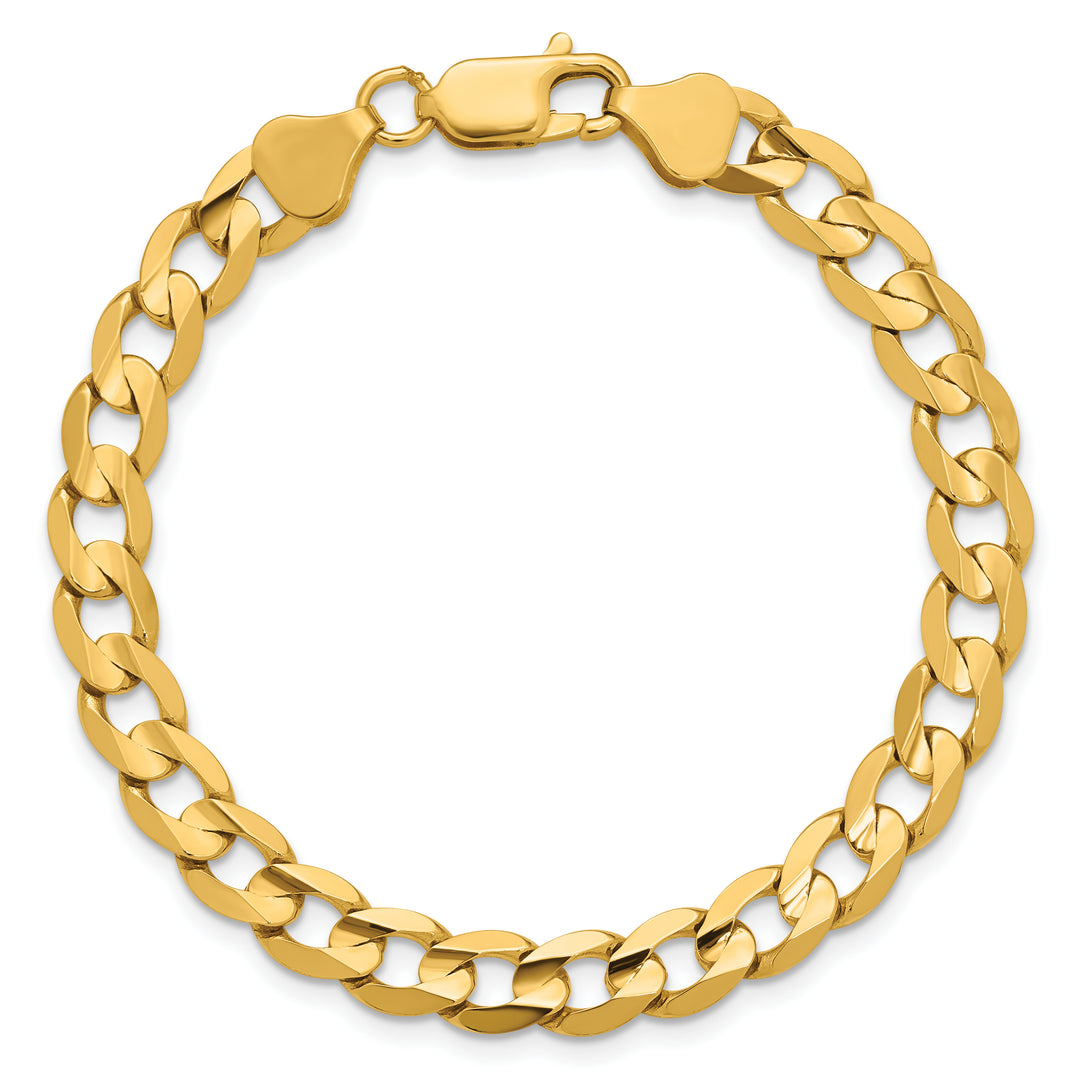14k 6.75mm Open Concave Curb Chain