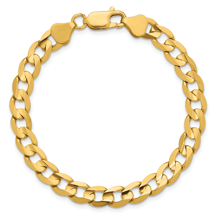 14k 6.75mm Open Concave Curb Chain