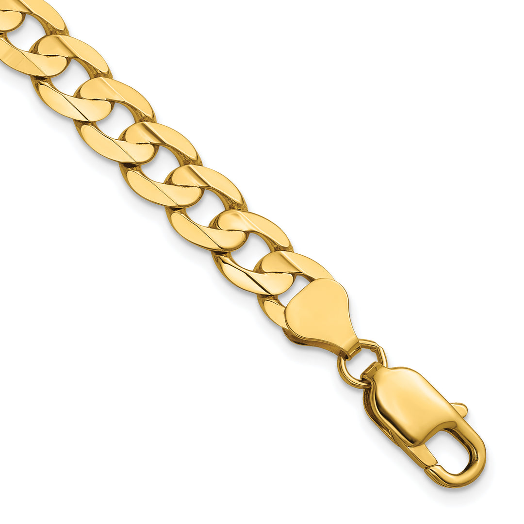 14k 7.5mm Open Concave Curb Chain