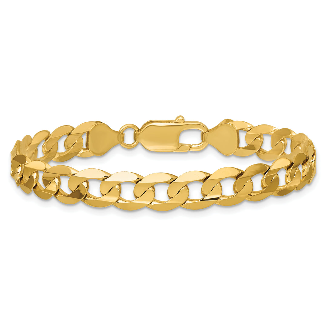 14k 7.5mm Open Concave Curb Chain