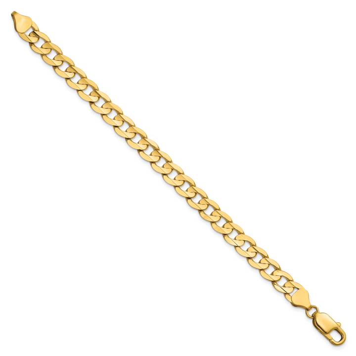 14k 7.5mm Open Concave Curb Chain