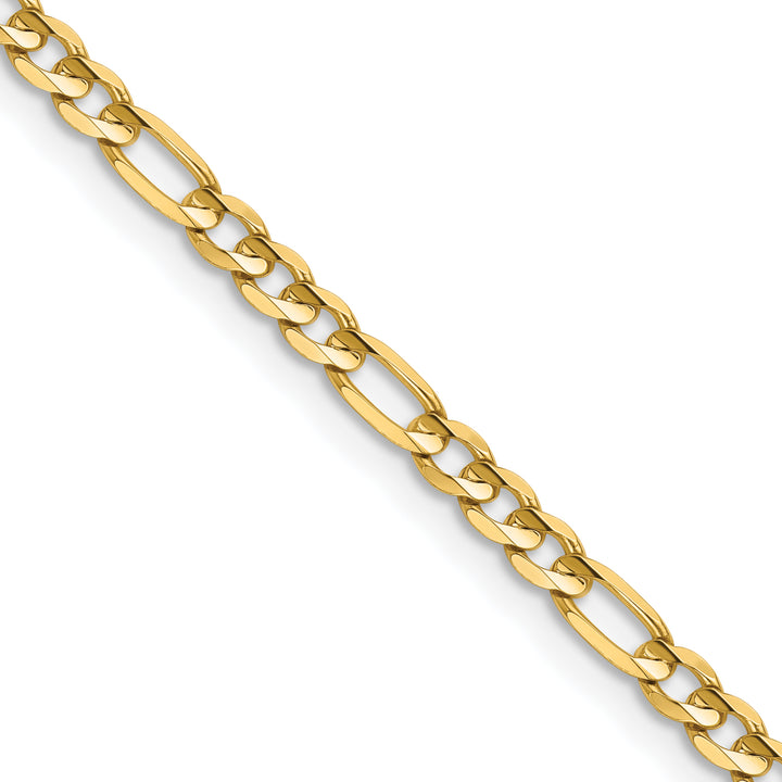 14k 3mm Concave Open Figaro Chain