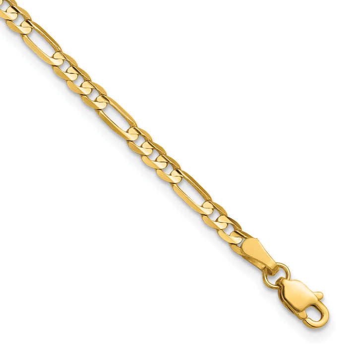 14k 3mm Concave Open Figaro Chain