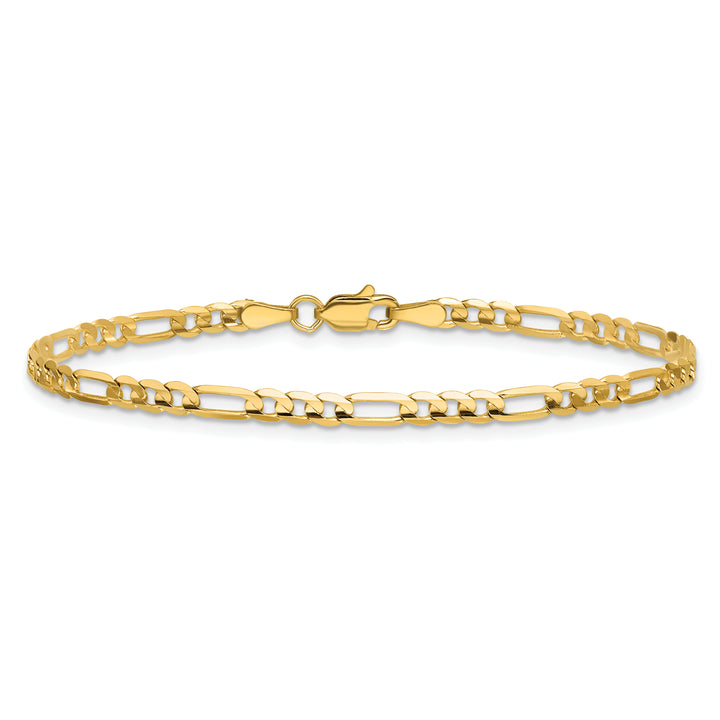 14k 3mm Concave Open Figaro Chain