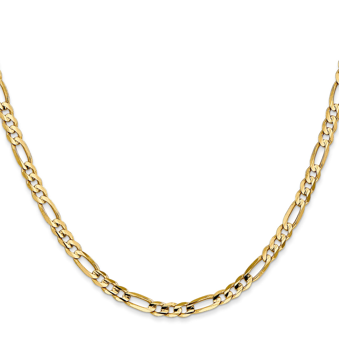 14k 4mm Concave Open Figaro Chain