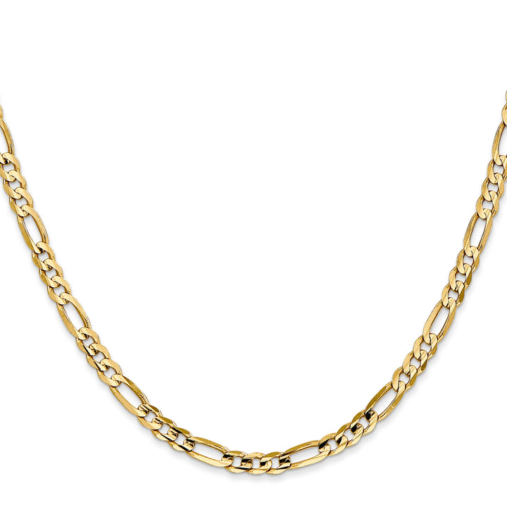 14k 4mm Concave Open Figaro Chain
