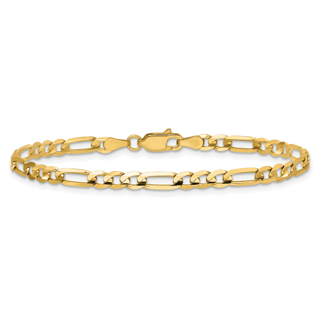 14k 4mm Concave Open Figaro Chain