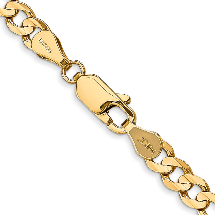 14k 4.5mm Concave Open Figaro Chain