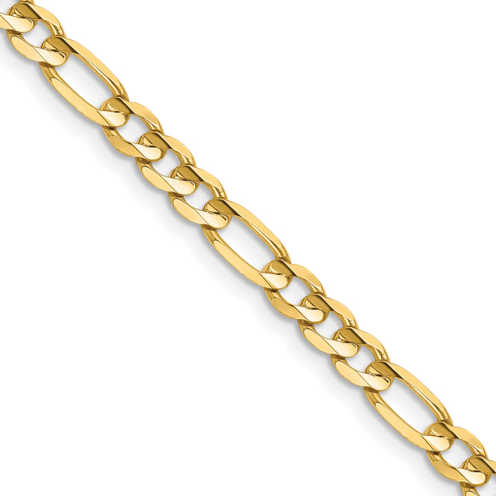 14k 4.5mm Concave Open Figaro Chain
