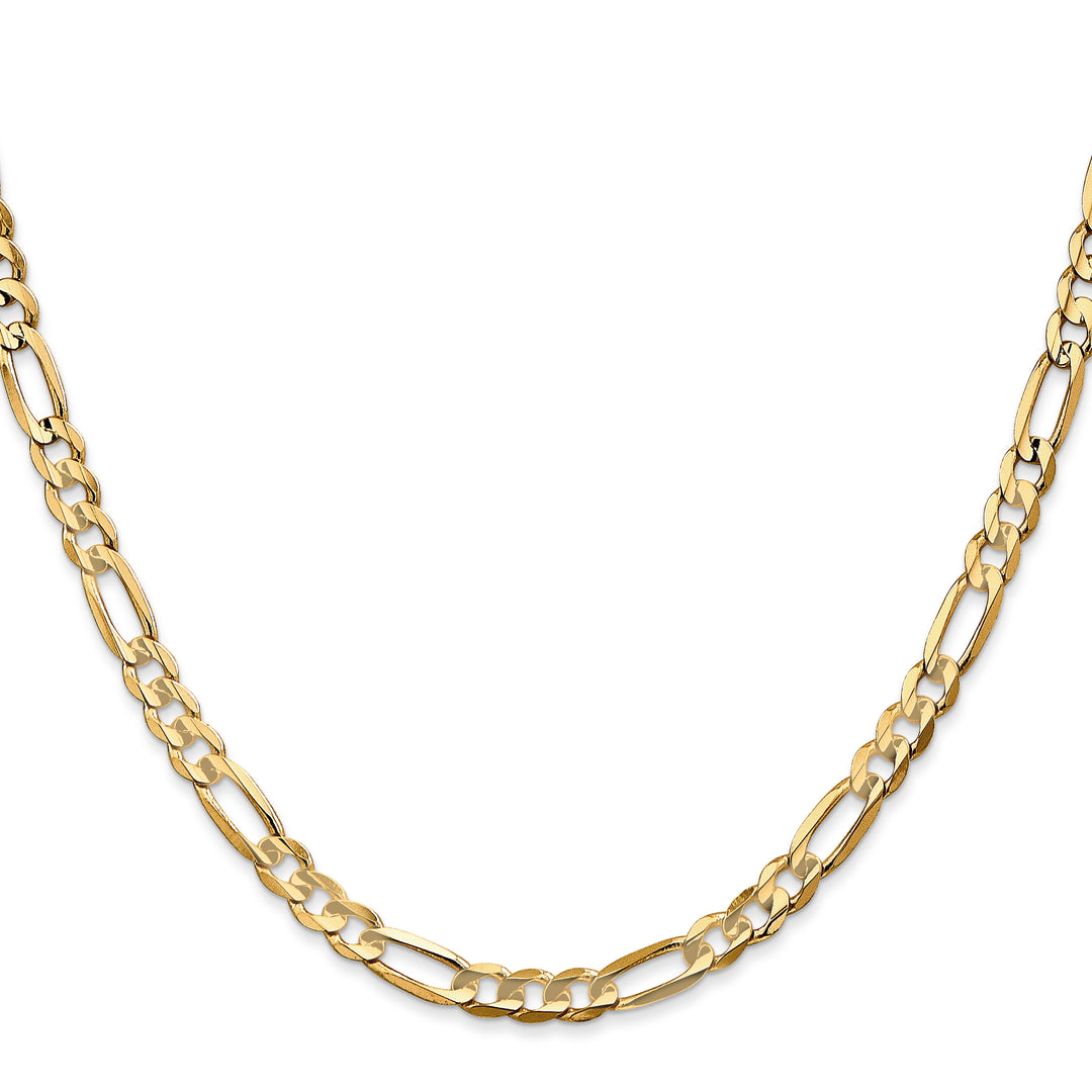 14k 4.5mm Concave Open Figaro Chain