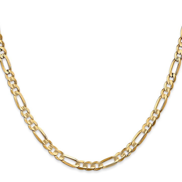 14k 4.5mm Concave Open Figaro Chain
