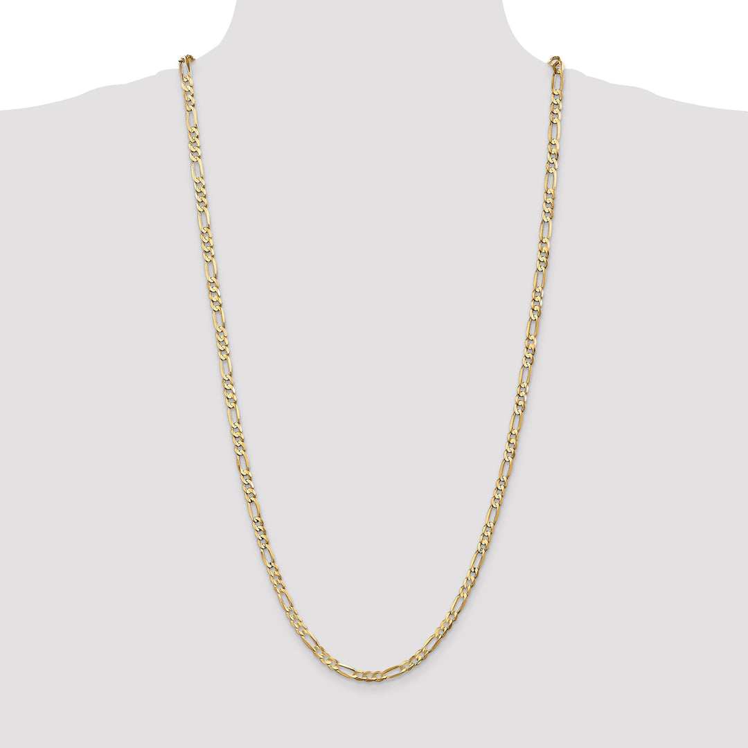 14k 4.5mm Concave Open Figaro Chain