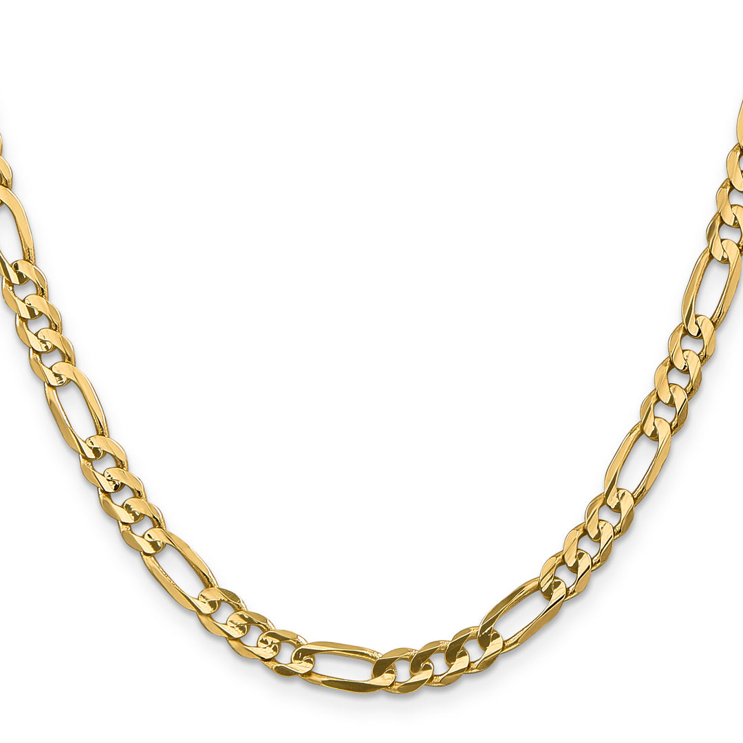 14k 5.5mm Concave Open Figaro Chain