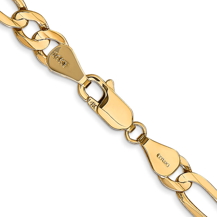 14k 5.5mm Concave Open Figaro Chain
