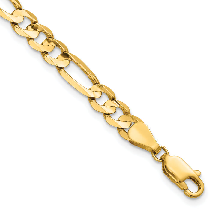 14k 5.5mm Concave Open Figaro Chain