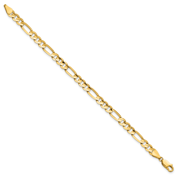 14k 5.5mm Concave Open Figaro Chain