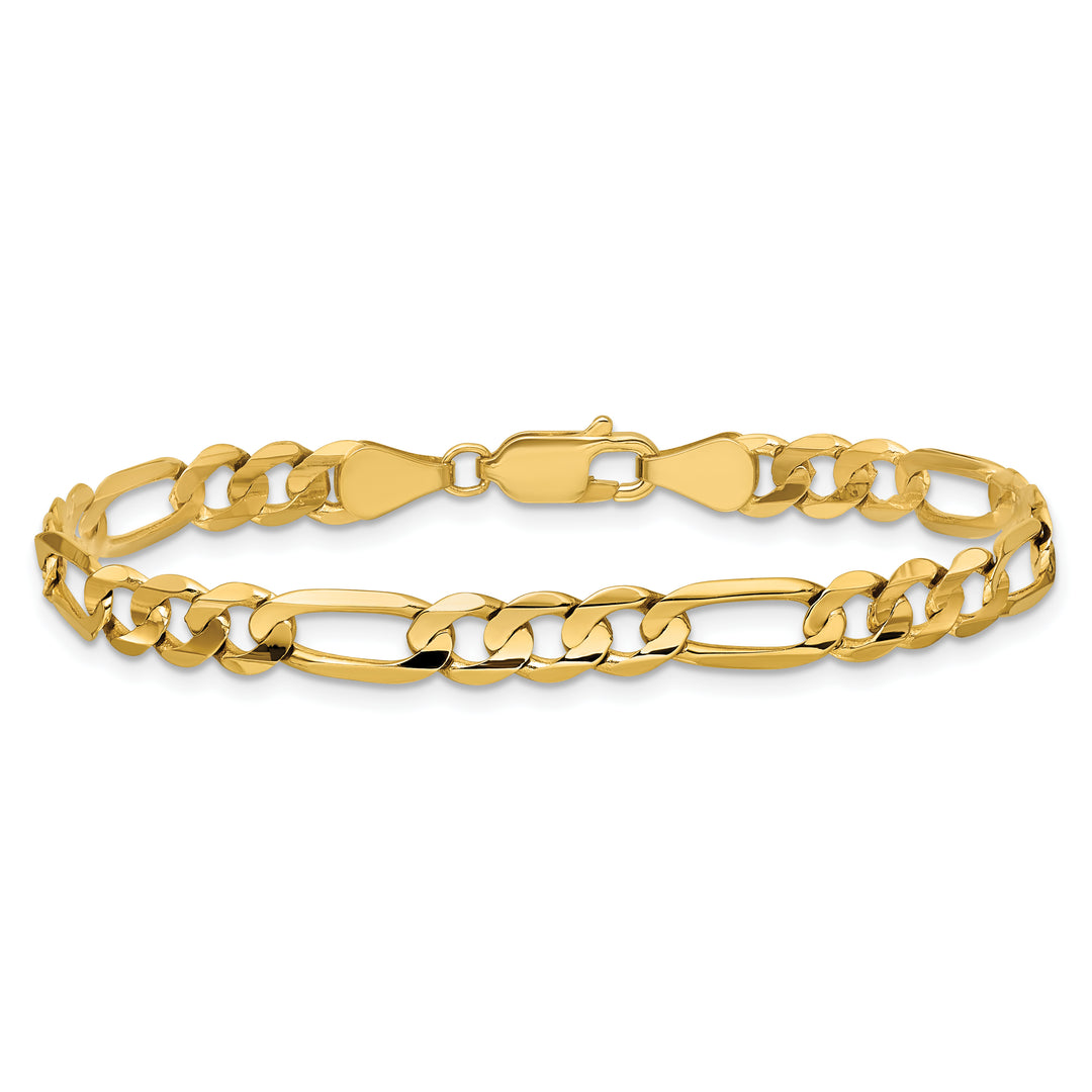 14k 5.5mm Concave Open Figaro Chain