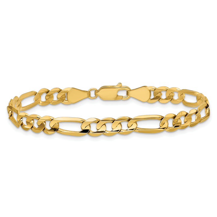 14k 5.5mm Concave Open Figaro Chain
