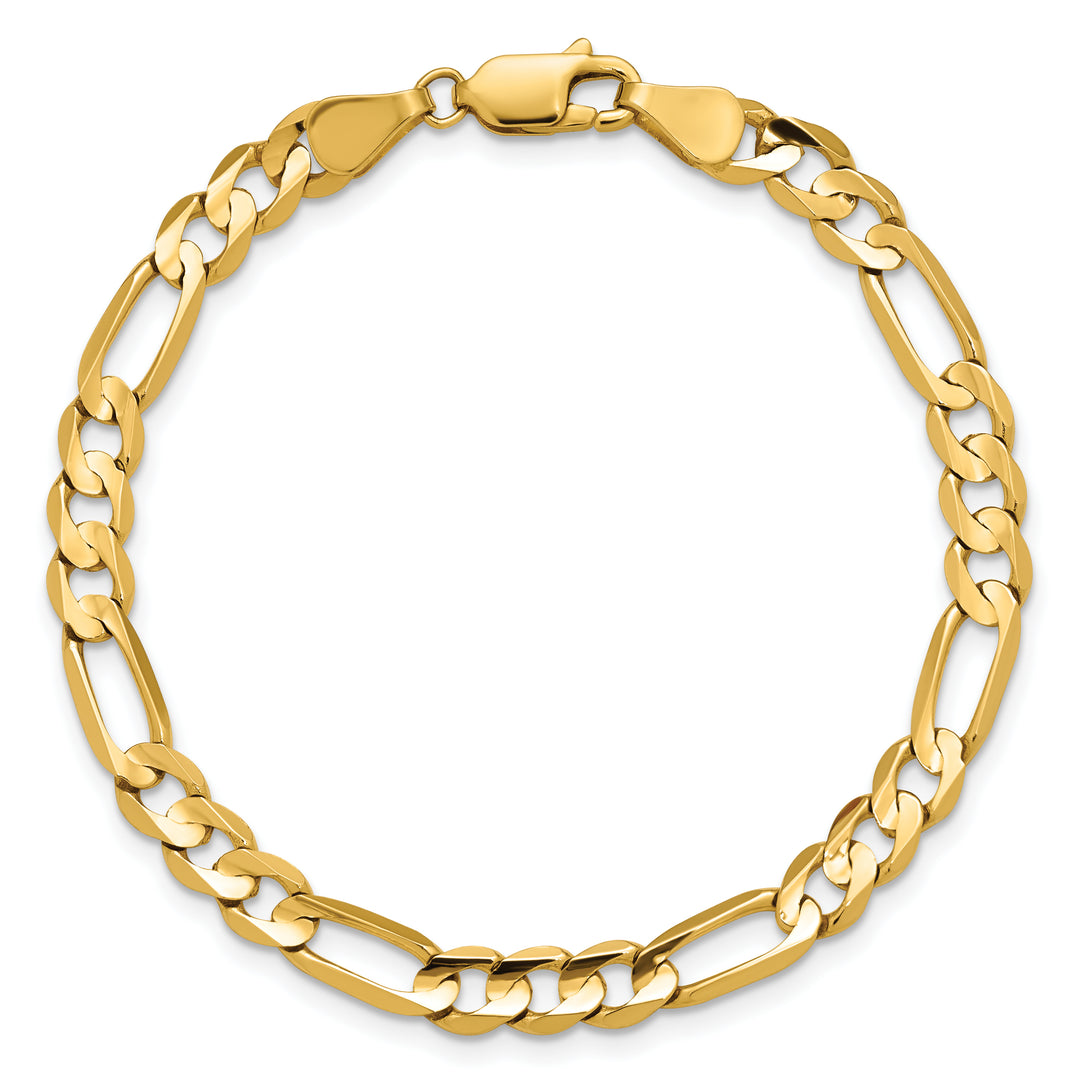 14k 5.5mm Concave Open Figaro Chain