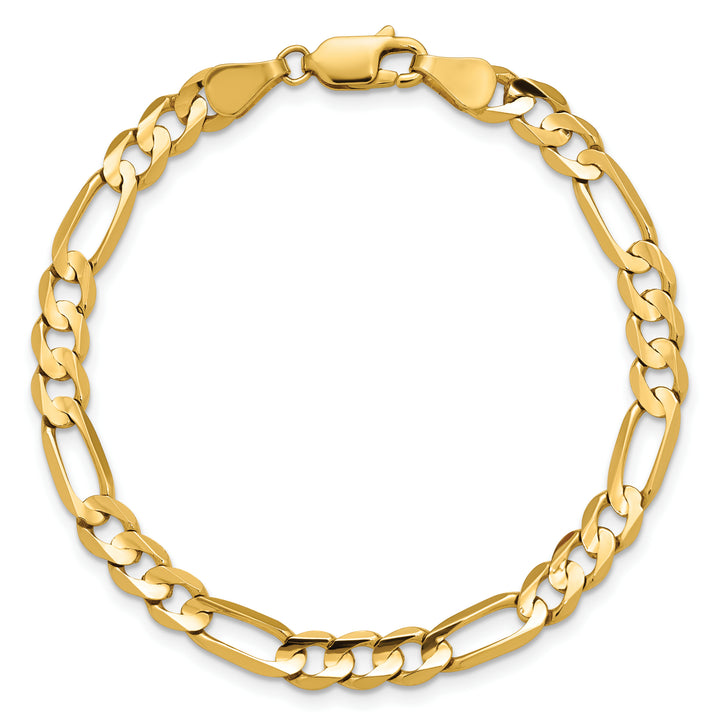 14k 5.5mm Concave Open Figaro Chain