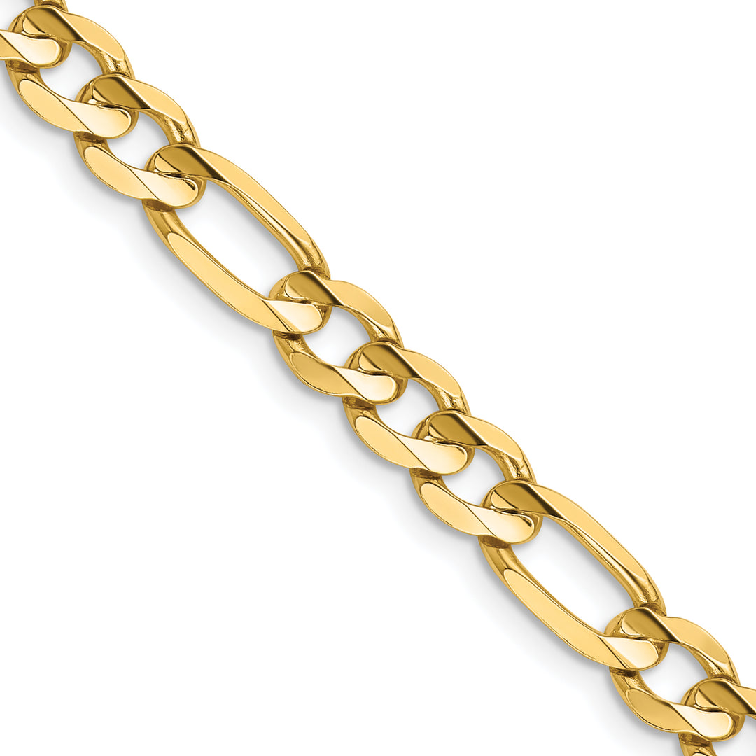 14k 6mm Concave Open Figaro Chain