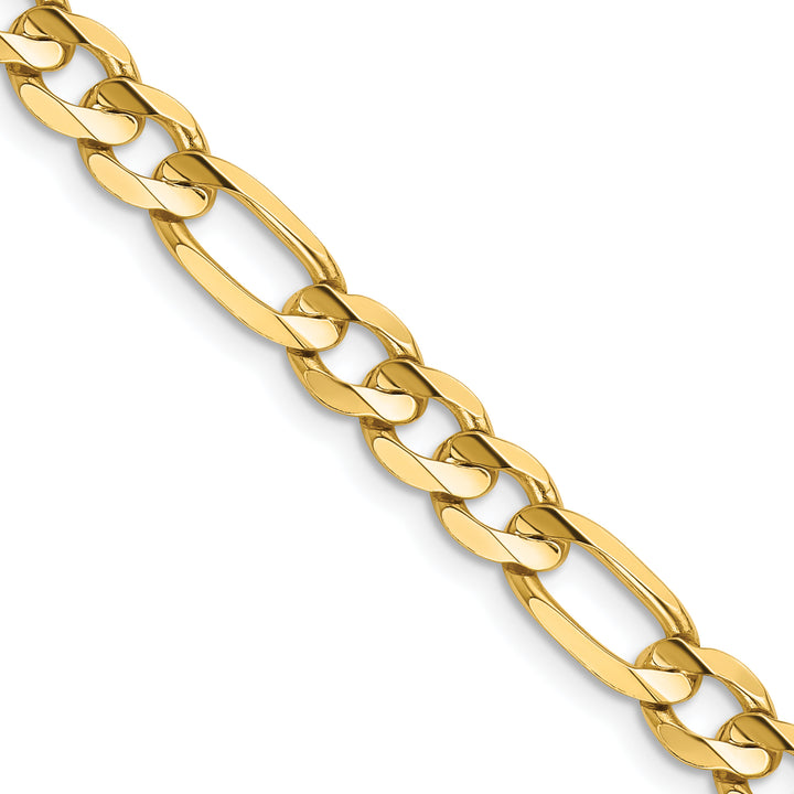 14k 6mm Concave Open Figaro Chain