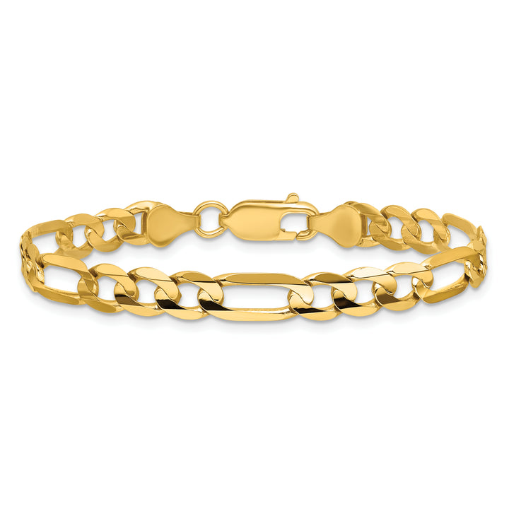 14k 6mm Concave Open Figaro Chain