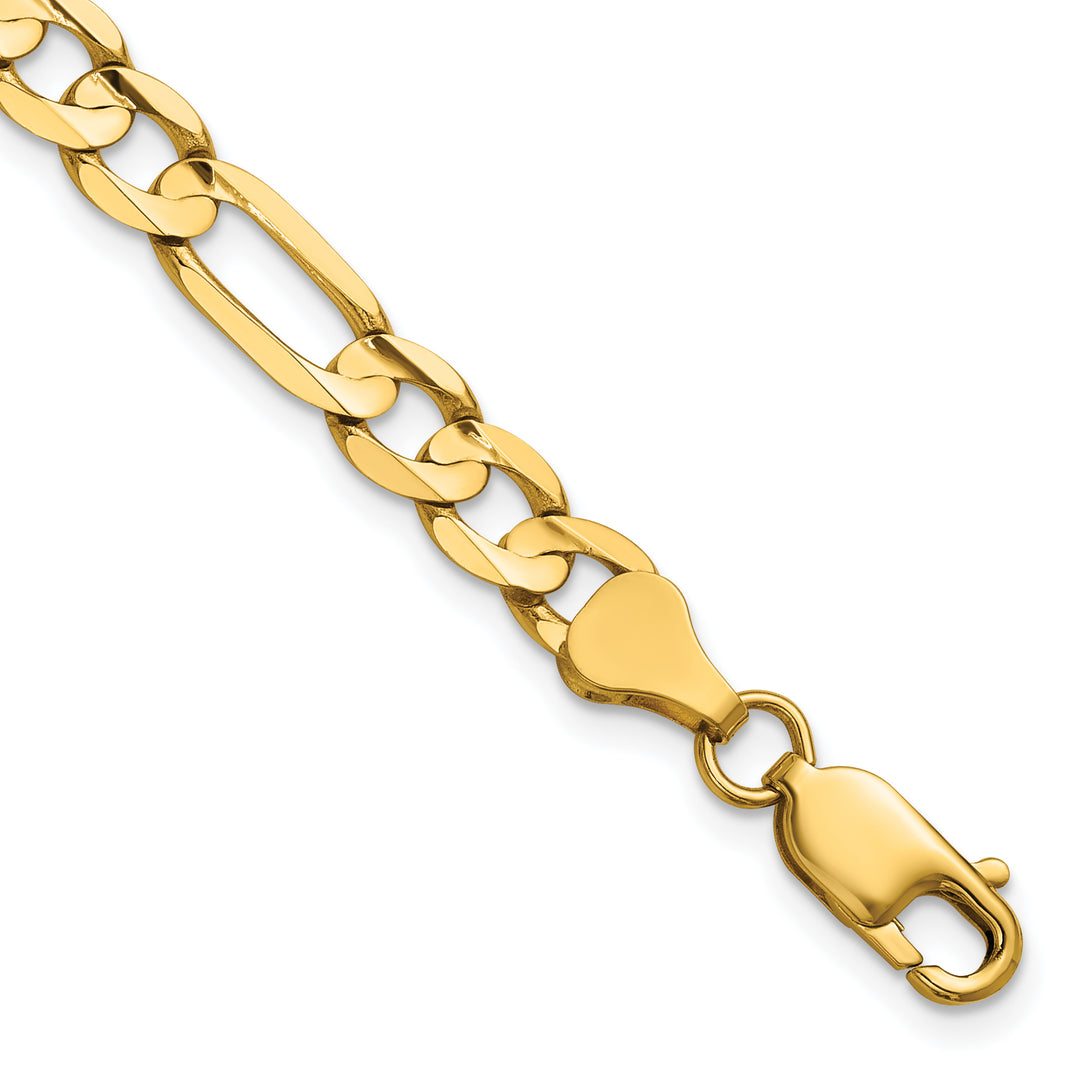 14k 6mm Concave Open Figaro Chain