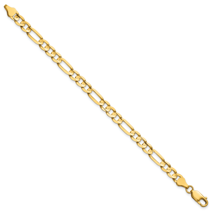 14k 6mm Concave Open Figaro Chain