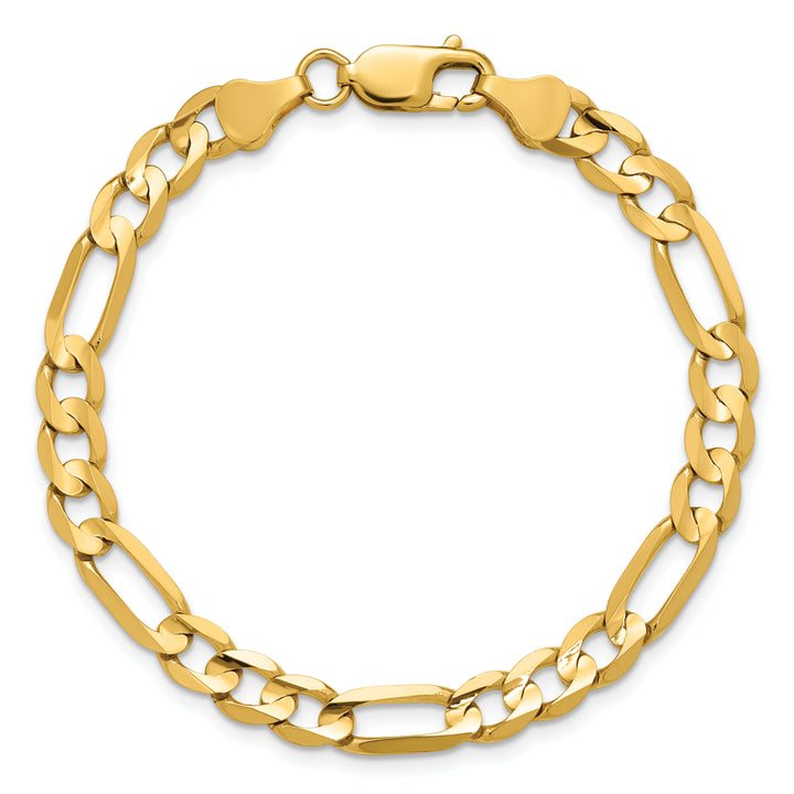14k 6mm Concave Open Figaro Chain