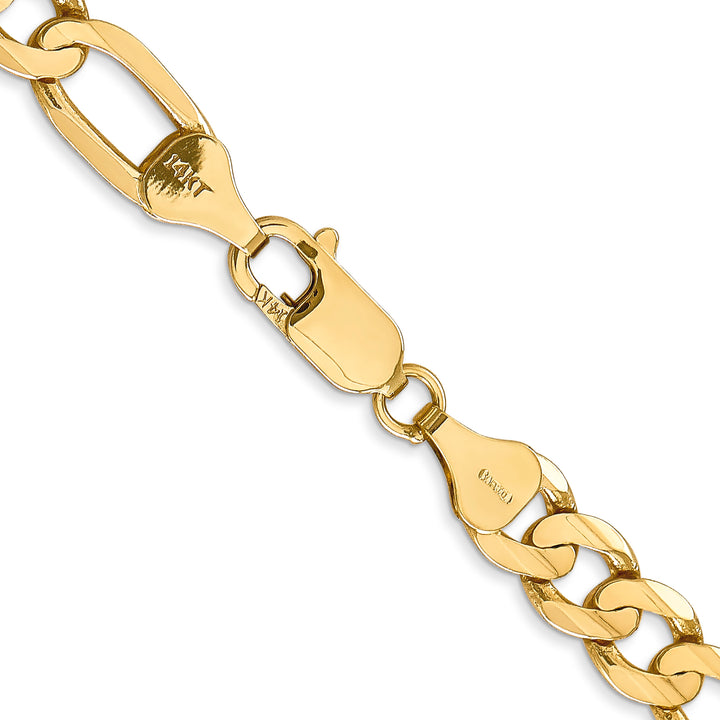 14k 6.75mm Concave Open Figaro Chain