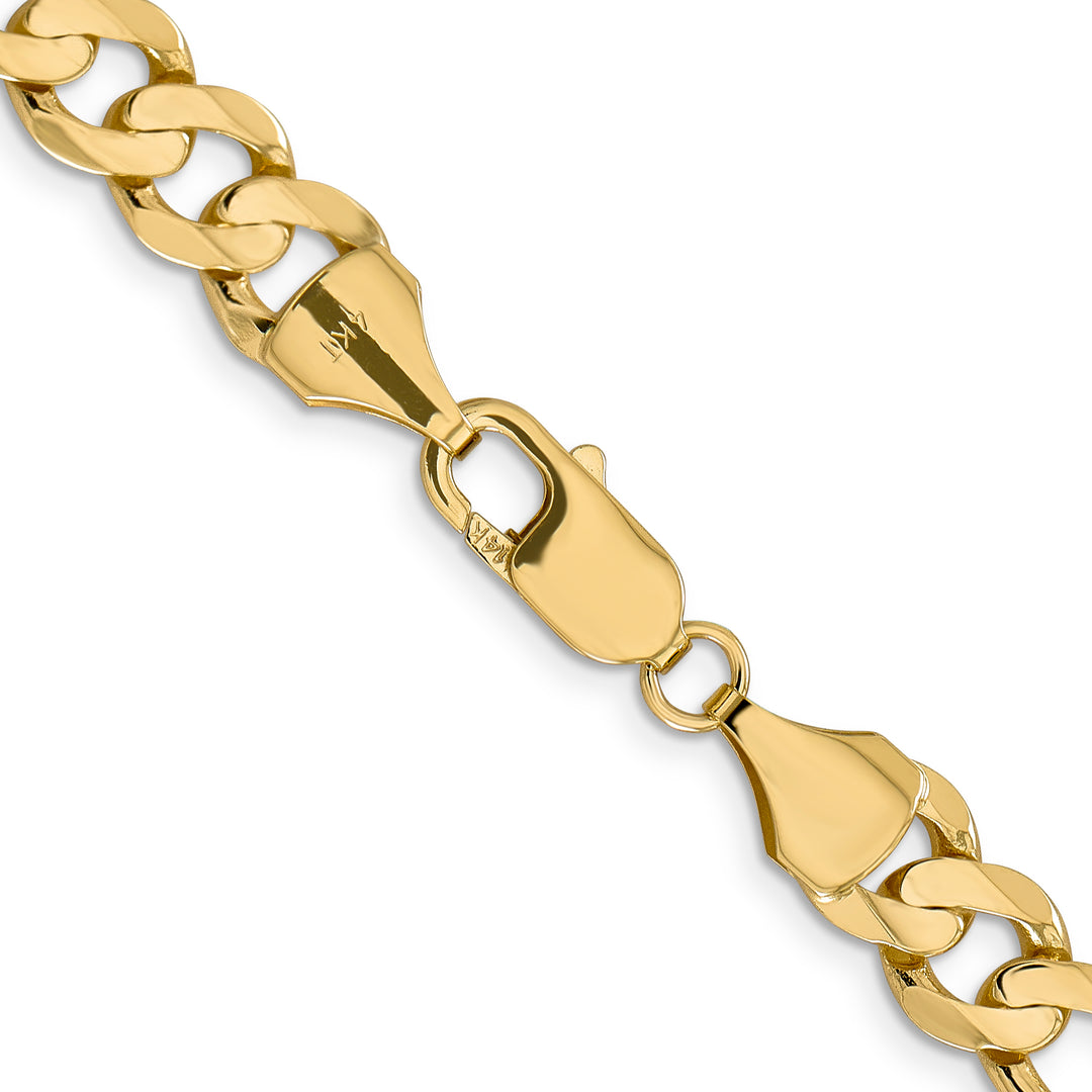 14k 8.75mm Concave Open Figaro Chain