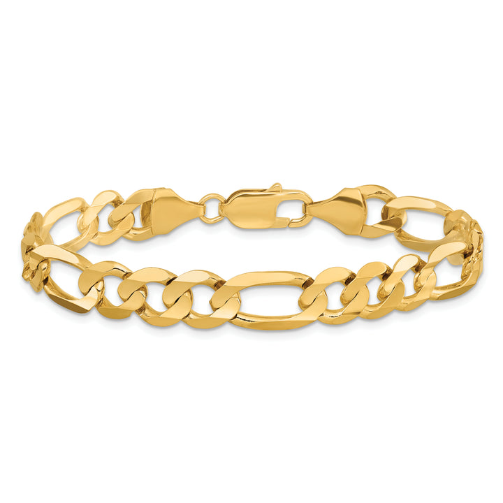 14k 8.75mm Concave Open Figaro Chain