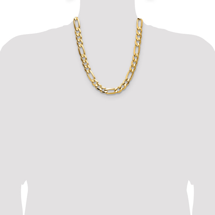 14k 10.0mm Concave Open Figaro Chain