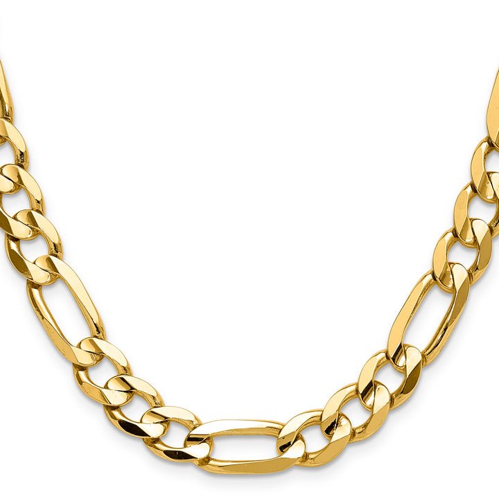 14k 10.0mm Concave Open Figaro Chain