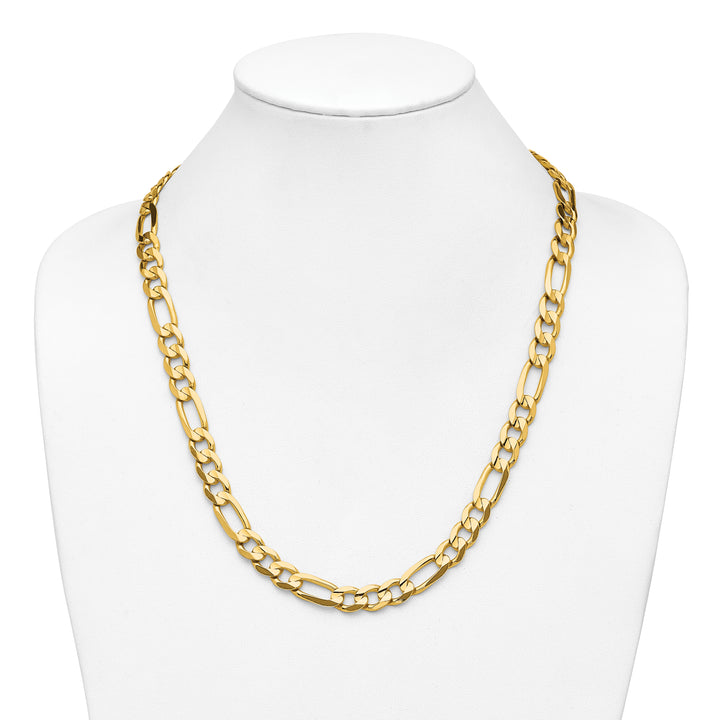 14k 10.0mm Concave Open Figaro Chain