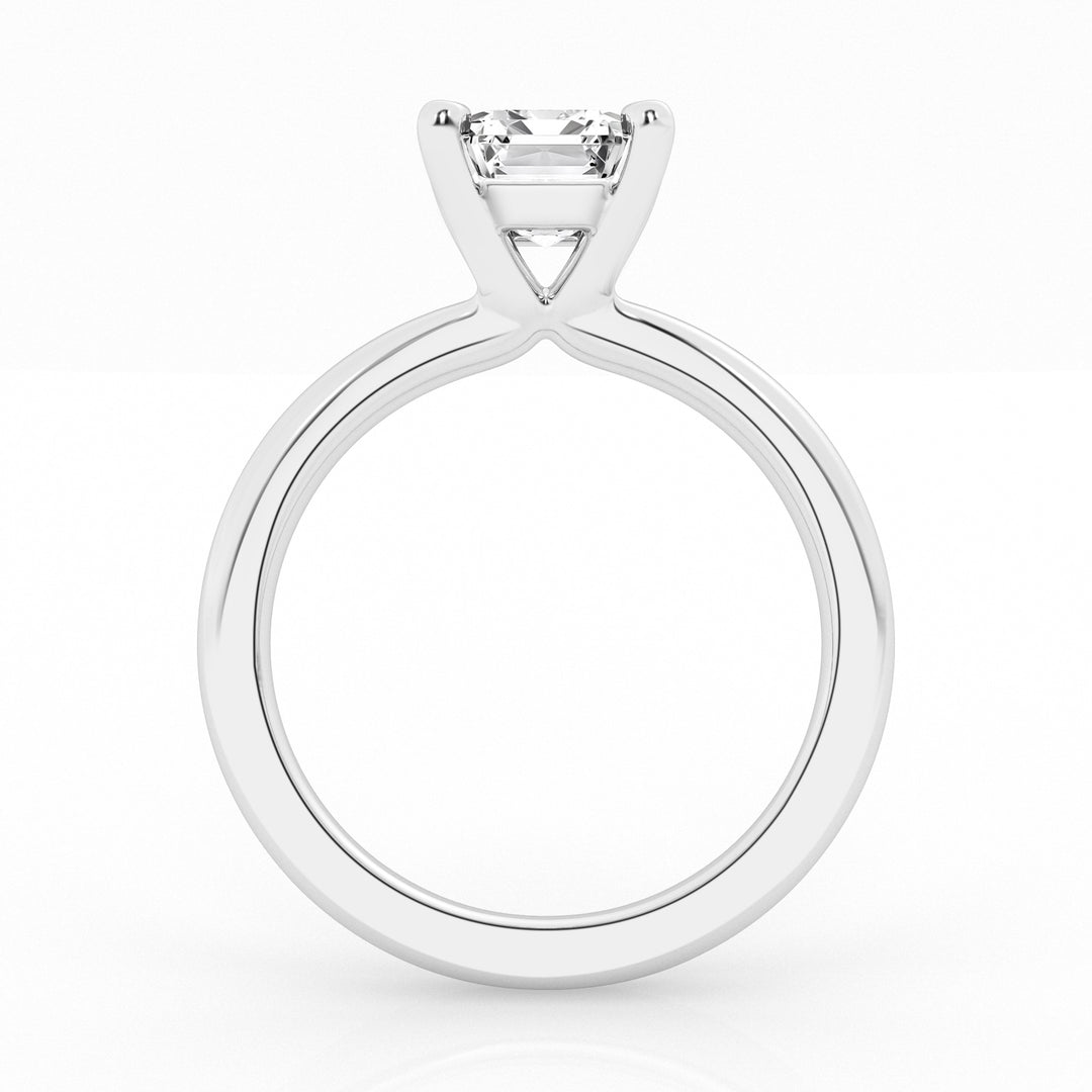 14K White Gold 1.5ct Emerald Cut Lab Diamond Solitaire Ring