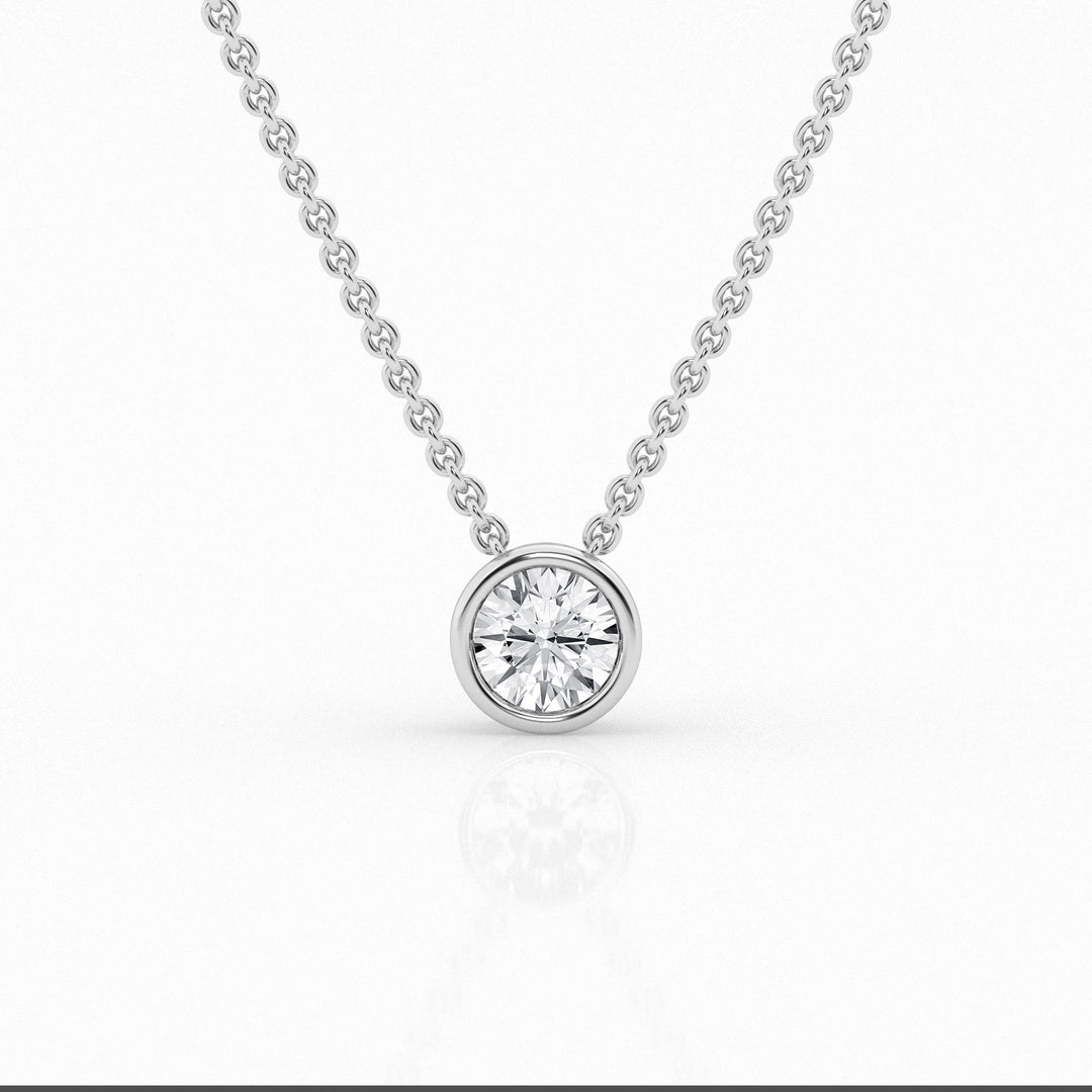 0.50 ct Round Centre Stone - Bezel Pendant