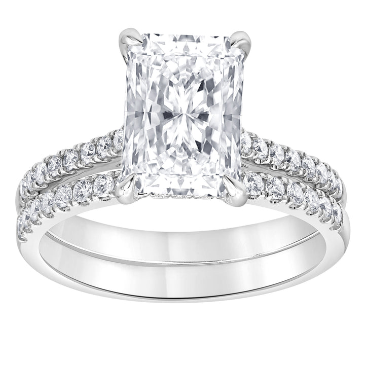 2.50 cttw  Hidden Halo Bridal Ring with 2.00 ct Radiant Center Stone