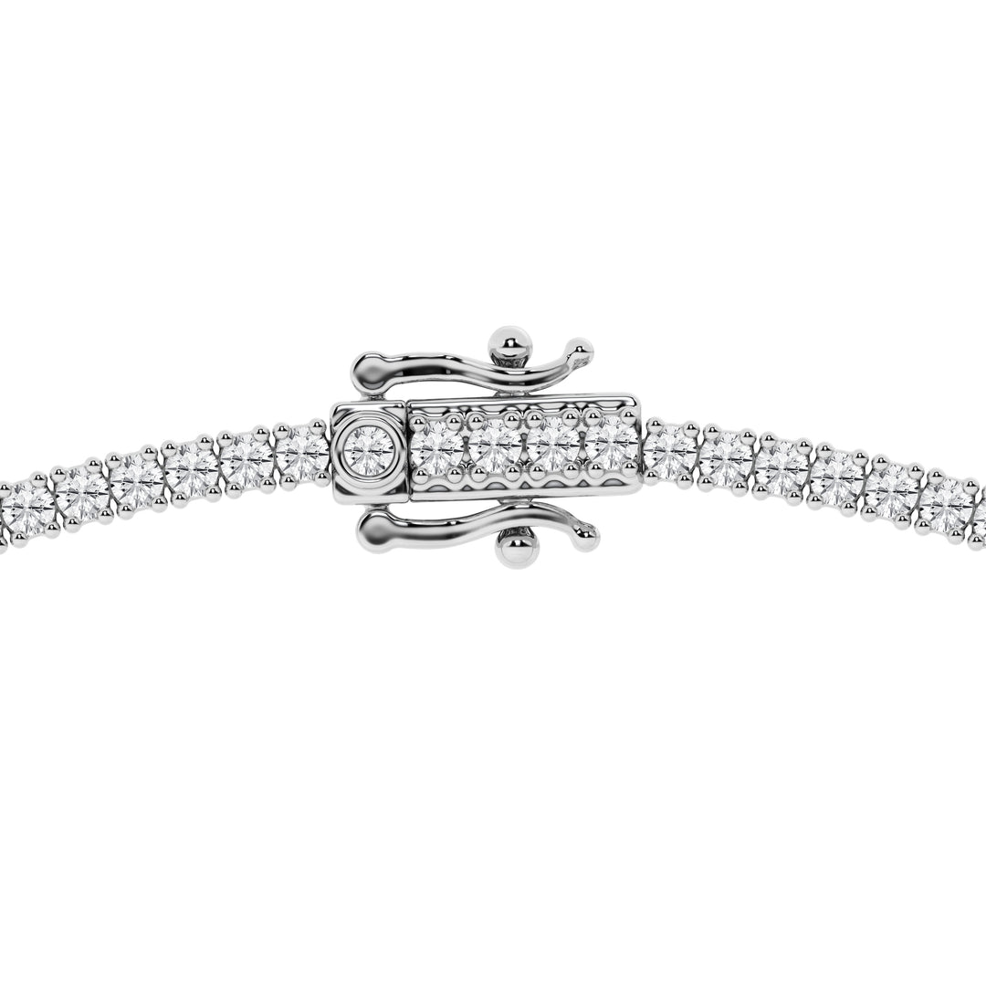 14K White Gold 7ct Lab Diamond Tennis Necklace