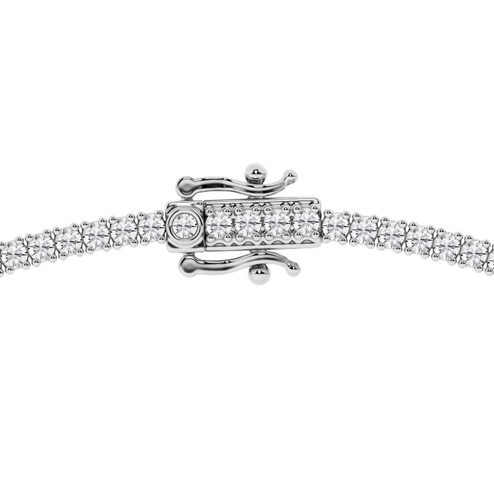 14K White Gold 7ct Lab Diamond Tennis Necklace