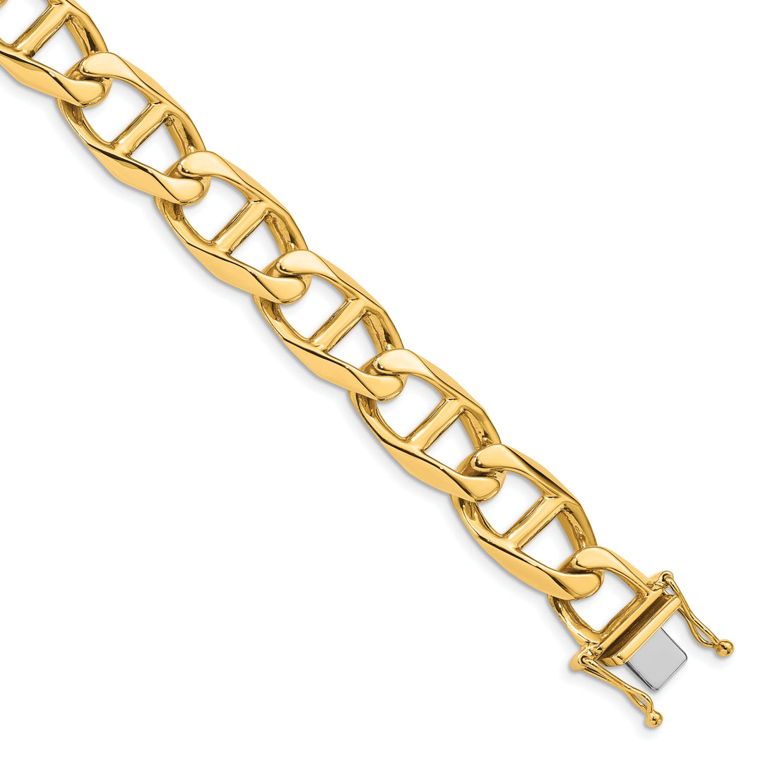 14k 12.5mm Hand-polished Anchor Link Chain