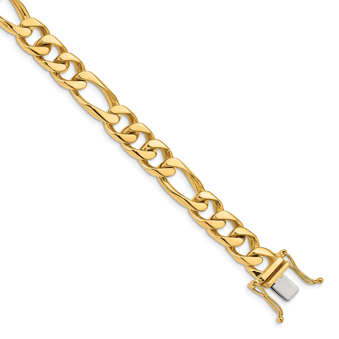 14k 9mm Hand-polished Figaro Link Chain