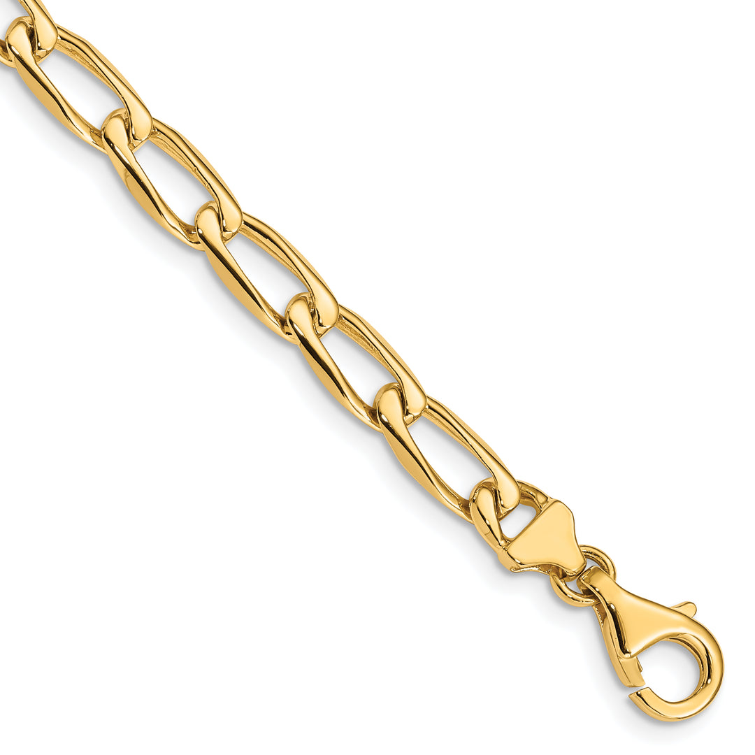 14K 5.9mm Hand-Polished Open Link Bracelet