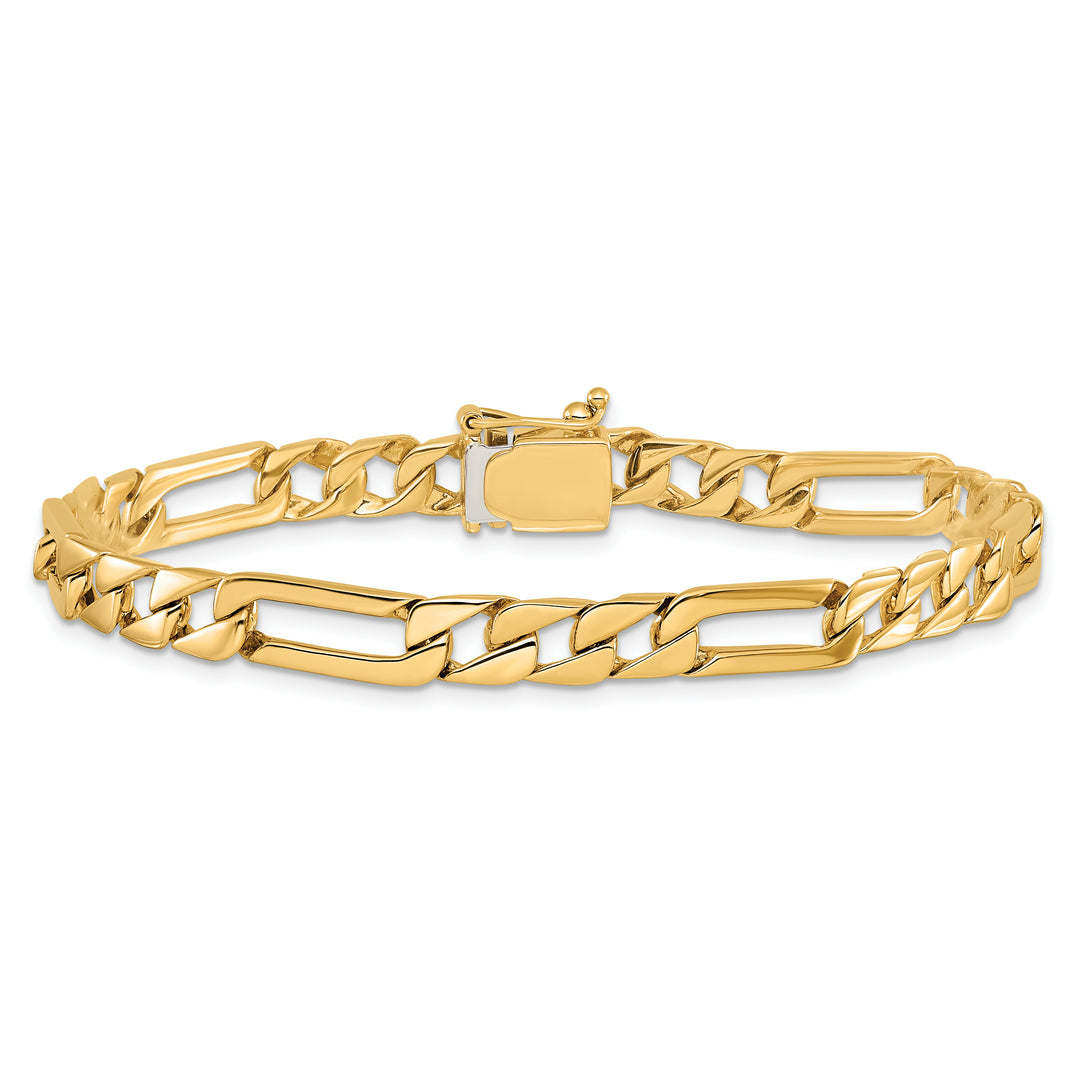 14K 6mm Hand-Polished Fancy Link Chain