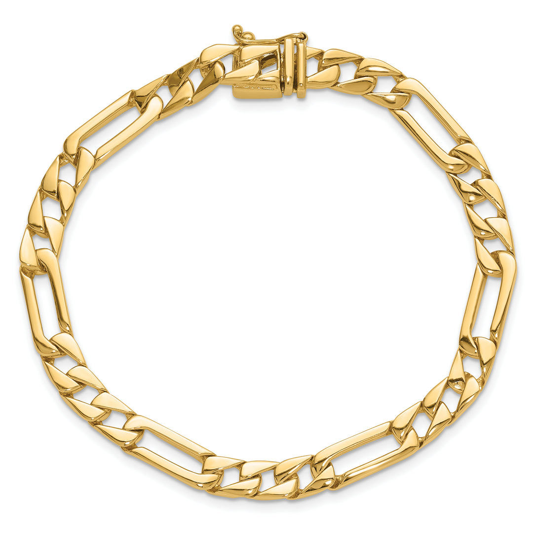 14K 6mm Hand-Polished Fancy Link Chain