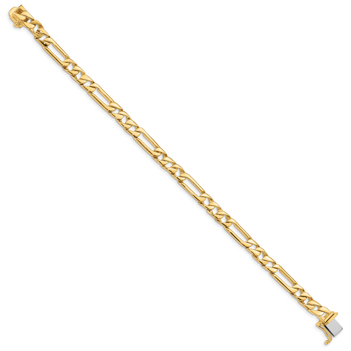 14K 6mm Hand-polished Fancy Link Bracelet