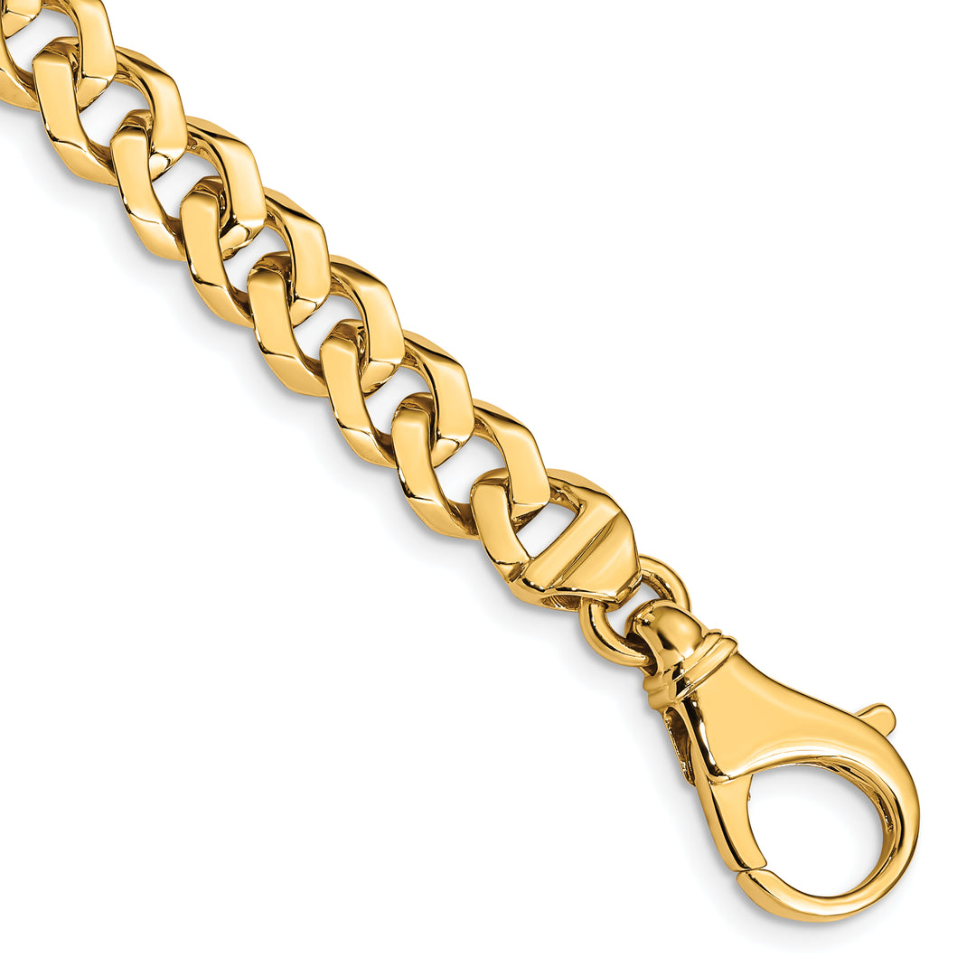 14k 8mm Hand-polished Fancy Link Chain