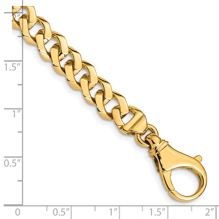 14k 8mm Hand-polished Fancy Link Chain
